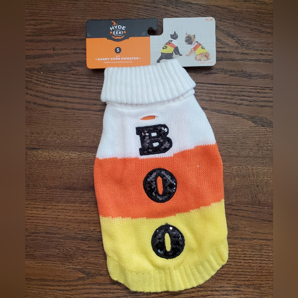 NEW Hyde And EEK! Small Pet Candy Corn Sweater